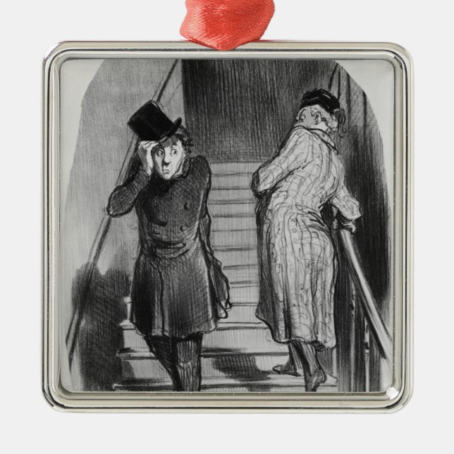 A tenant who owes three terms metal tree decoration (Front)