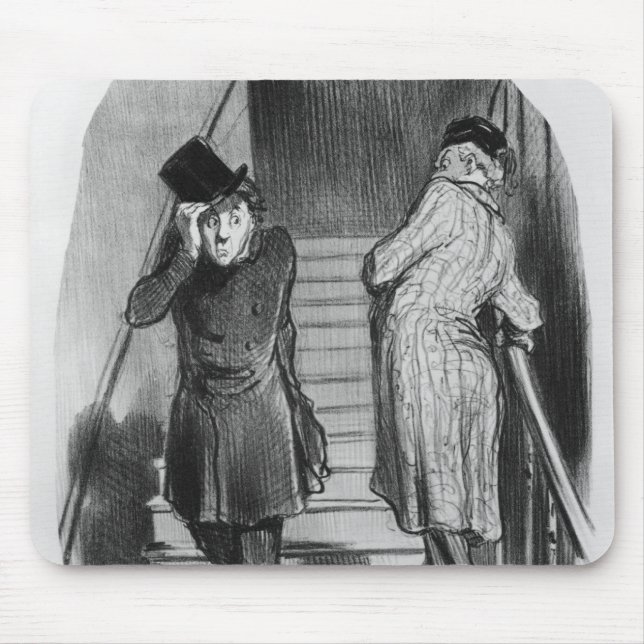 A tenant who owes three terms mouse mat (Front)