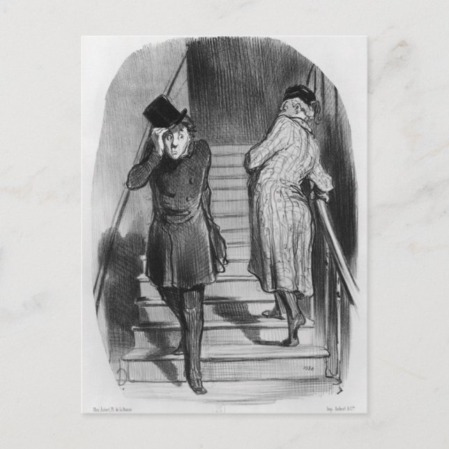 A tenant who owes three terms postcard (Front)