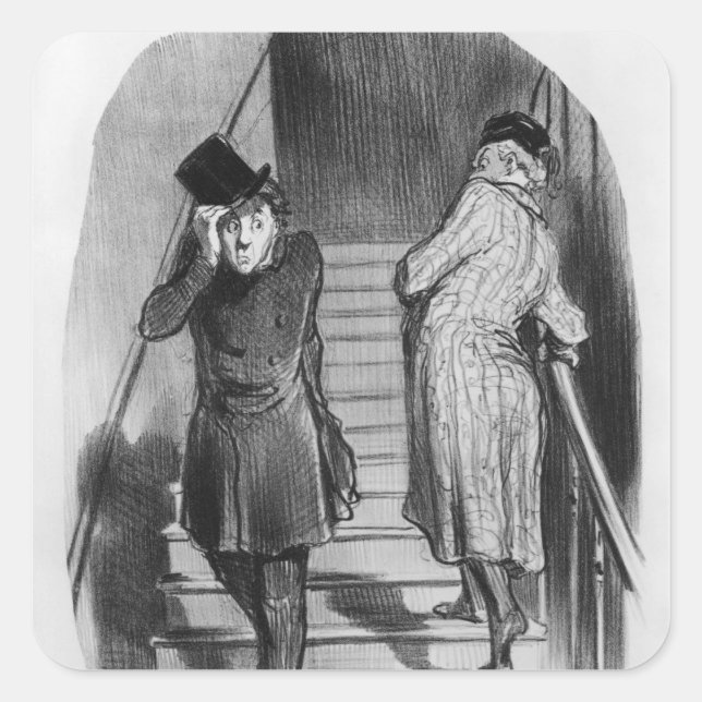 A tenant who owes three terms square sticker (Front)