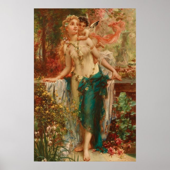 A Tender Moment by Hans Zatzka - poster (Front)