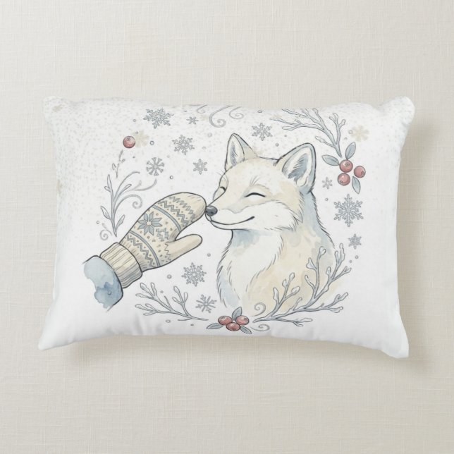 A Tender Winter Boop Decorative Cushion (Back)