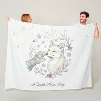A Tender Winter Boop Fleece Blanket