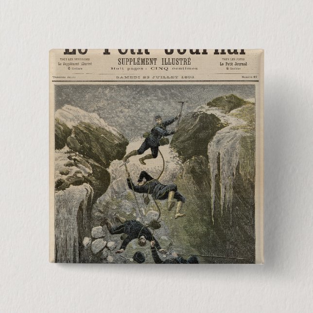 A Terrible Accident in the Alps 15 Cm Square Badge (Front)