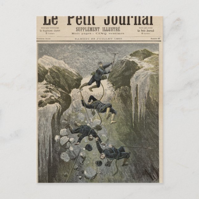 A Terrible Accident in the Alps Postcard (Front)