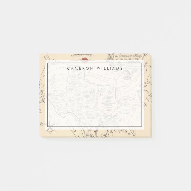 A Texan's Map of the United States (of Texas) Post-it Notes (Front)