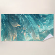 A texture of turquoise feathers and diamond glow