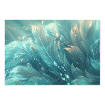 A texture of turquoise feathers and diamond glow
