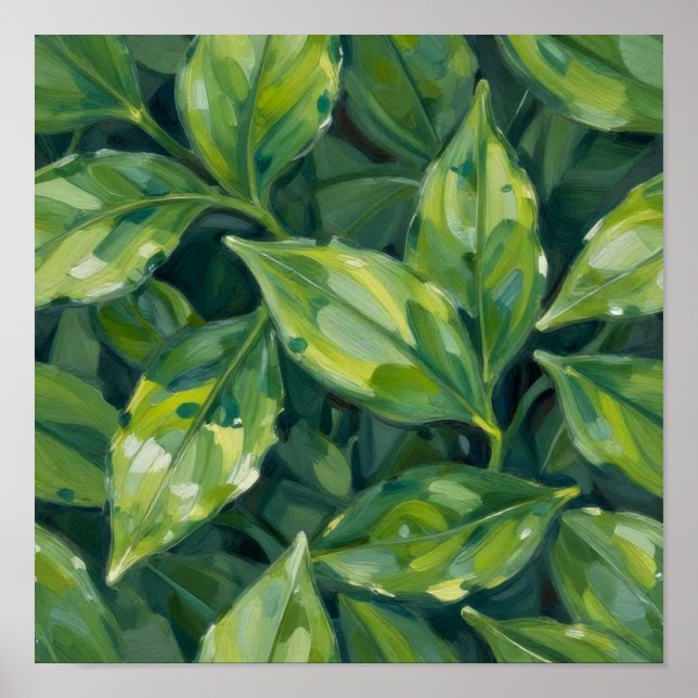A Textured Impressionist Study of Sun-Dappled Vari Poster (Front)
