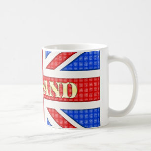A textured Union Jack flag with England across it Coffee Mug