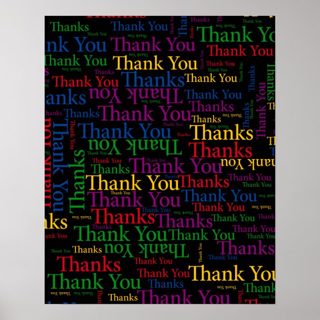A Thankful Message To Say Thank You So Much Poster (Front)