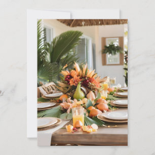 A Thanksgiving Feast in a Tropical Setting  Holiday Card