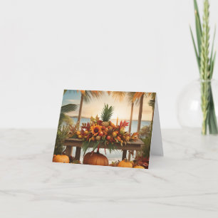 A Thanksgiving Feast in a Tropical Setting Thank You Card