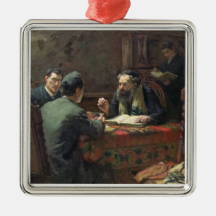 A Theological Debate, 1888 Metal Tree Decoration