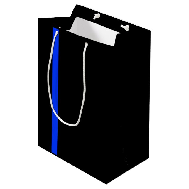 A Thin Blue Line Medium Gift Bag (Front Angled)