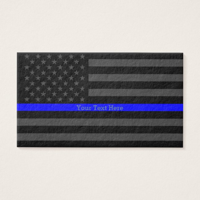 A Thin Blue Line US Flag Personalised Accent (Front)