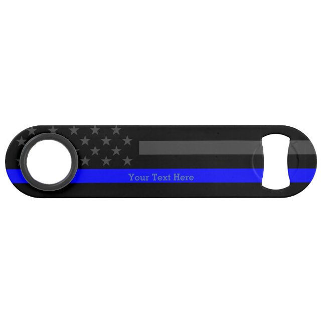 A Thin Blue Line US Flag Personalised Display (Front (Horizontal))