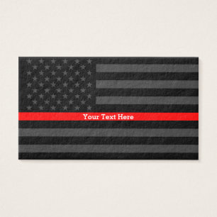 A Thin Red Line US Flag Personalised Accent