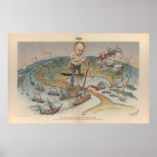 A Thing Well Begun Is Half Done 1899 Victor Gillam Poster