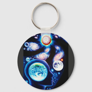 A thinker and his view of the universe key ring