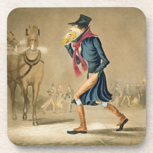 A Thoroughbred November & London Particular, engra Coaster