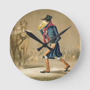 A Thoroughbred November & London Particular, engra Round Clock