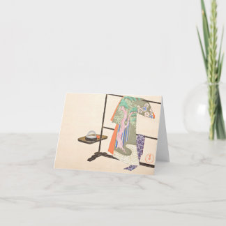 "A Thousand Grasses 4“ Kamisaka Sekka Ukiyo-E   Card