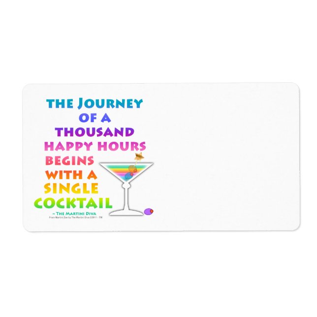 A THOUSAND HAPPY HOURS Avery LABEL (Front)