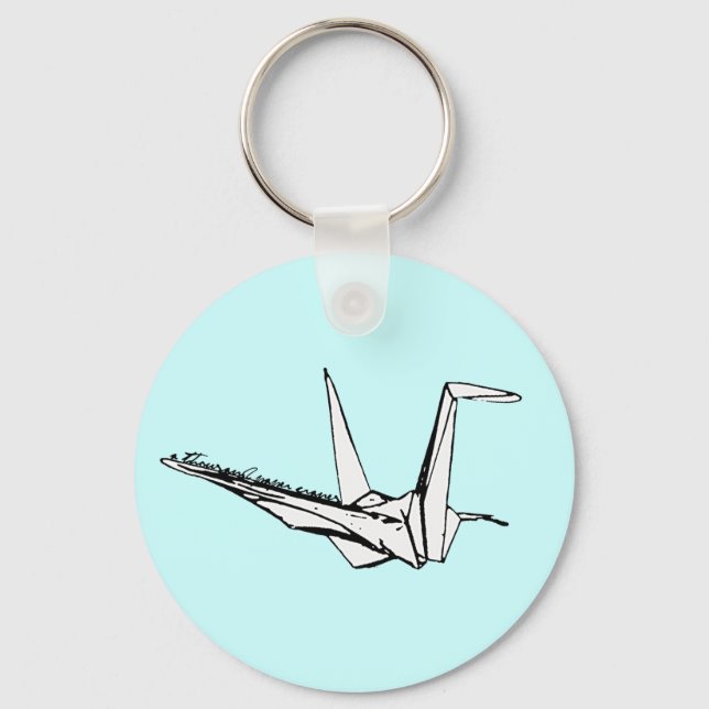 a thousand paper cranes key ring (Front)