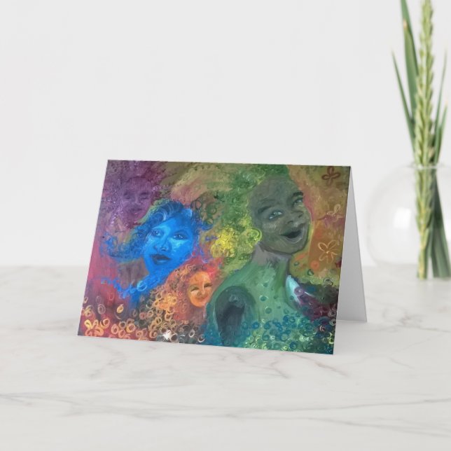 A Thousand Sisters Laughing Notecard (Front)