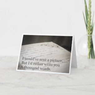 A Thousand Words Card