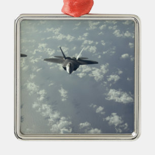 A three-ship formation of F-22 Raptors Metal Tree Decoration