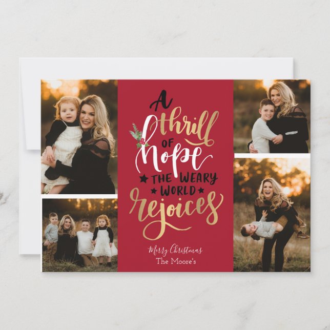 A Thrill of Hope Christmas Card (Front)