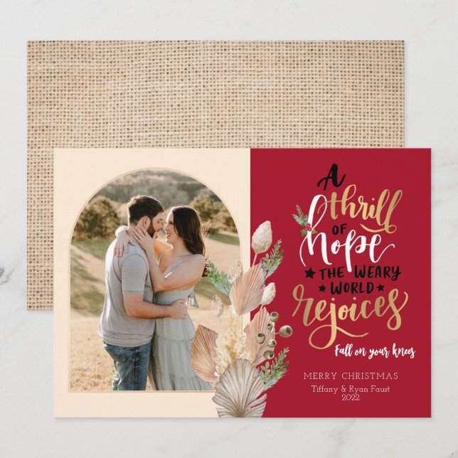 A Thrill Of Hope Christmas Card  (Front/Back)