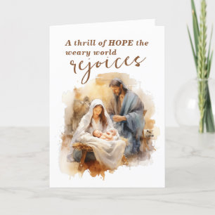 A Thrill of Hope Christmas Carol and Nativity Holiday Card