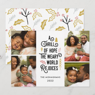 A Thrill of Hope Collage Photo Holiday Card