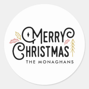 A Thrill of Hope   Merry Christmas Classic Round Sticker