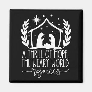 A Thrill Of Hope Nativity Christian Merry Christma Magnet