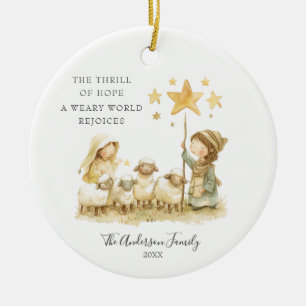 A Thrill Of Hope Nativity Scene Christmas Tree Ceramic Tree Decoration
