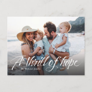 A Thrill of Hope religious Christmas photo Holiday Postcard