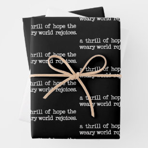 A Thrill Of Hope The Weary World Rejoices Christ Wrapping Paper Sheet