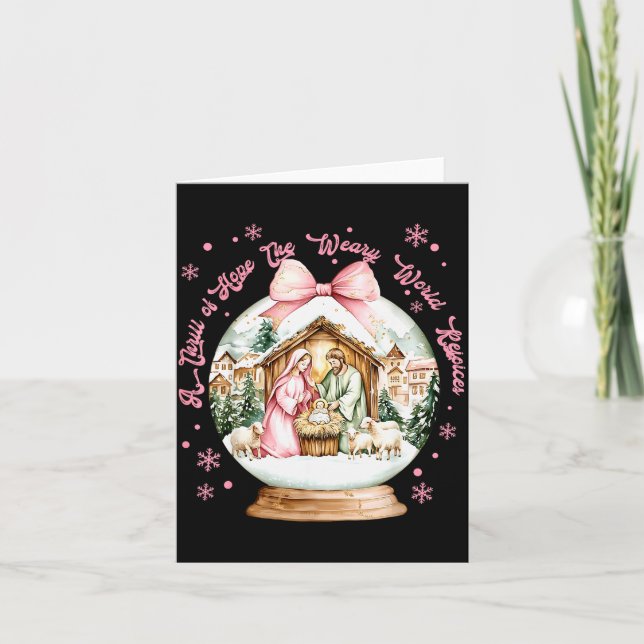 A Thrill Of Hope The Weary World Rejoices O Holy C Card (Front)