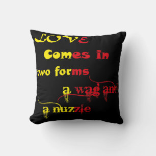 A throw pillow for cat & dog lovers