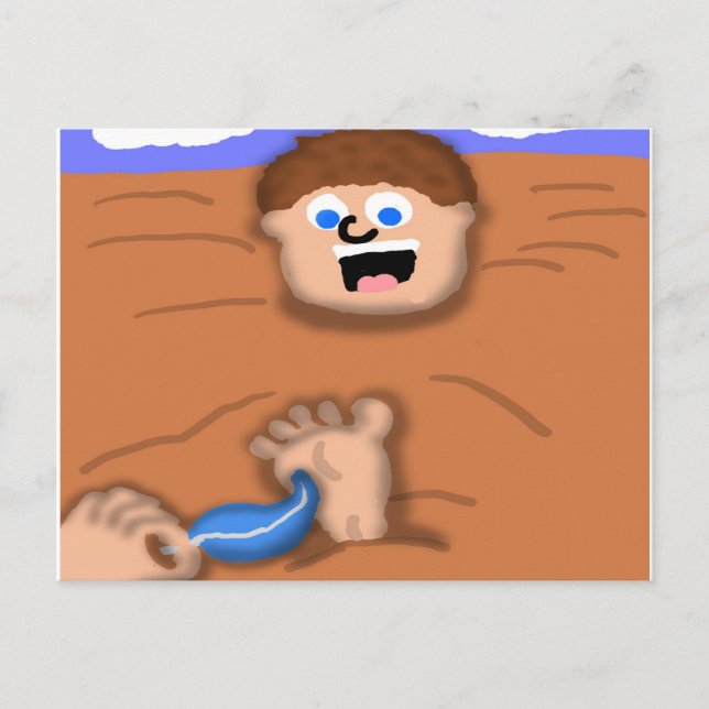 A Ticklish Situation Postcard (Front)