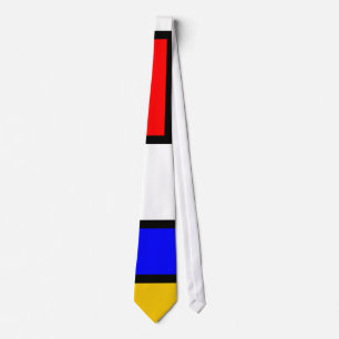 A tie of abstract art Mondrian style