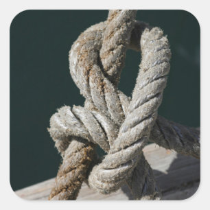 A Tied Knot On A Jetty Portugal Square Sticker