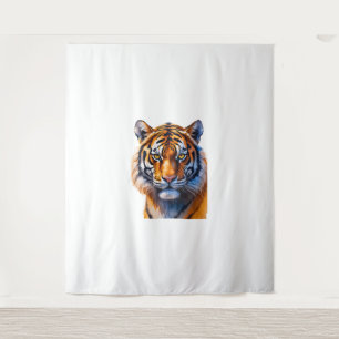 A tiger face tapestry