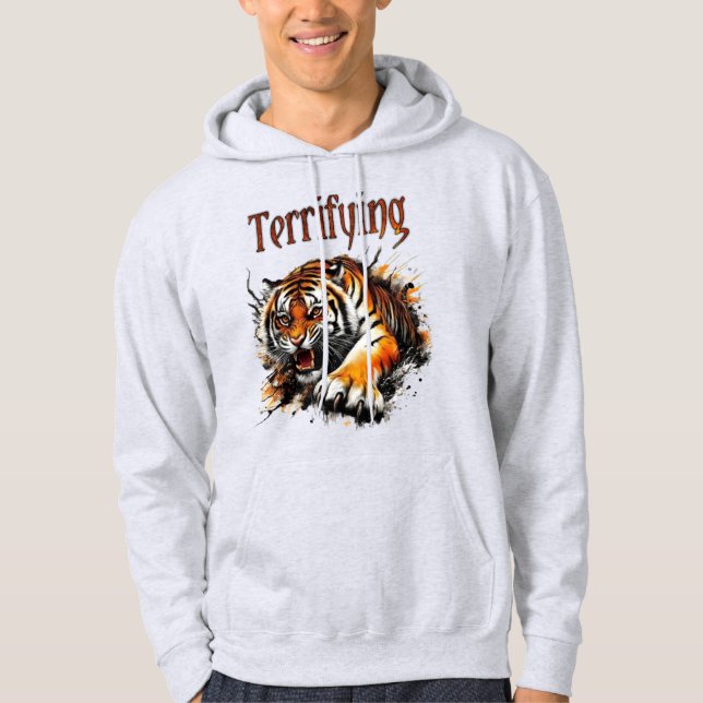 A tiger on fire hoodie (Front)
