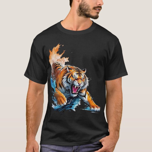 A tiger on fire T-Shirt (Front)