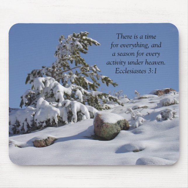 A Time and A Season Scenic Winter Mouse Mat (Front)